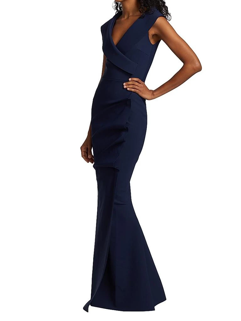 Chiara Boni Cocoon Collar Trumpet Gown 4