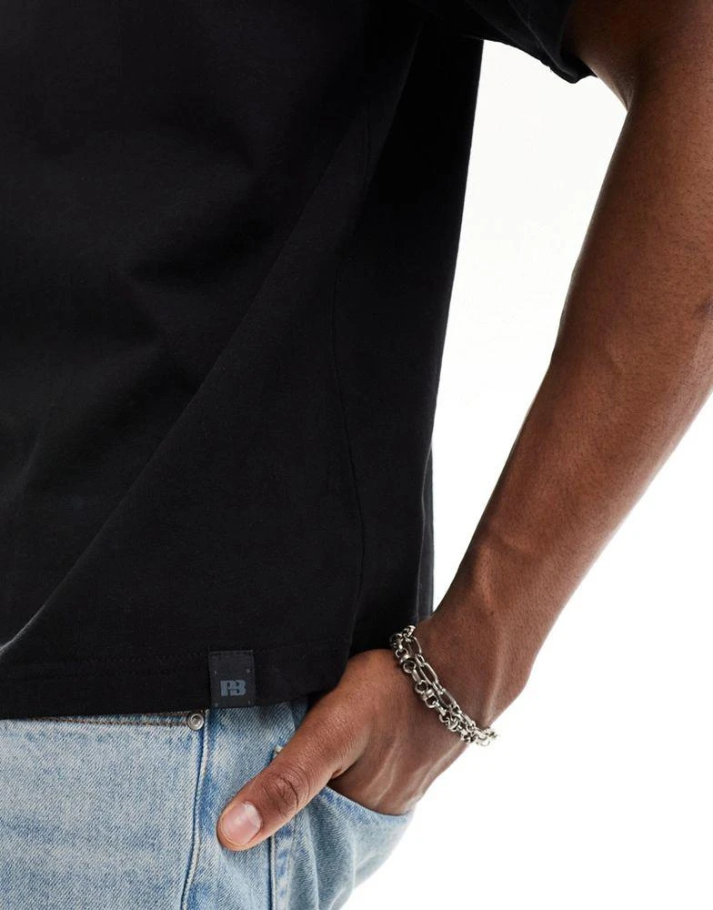 Pull&Bear Pull&Bear boxy t-shirt in black 2