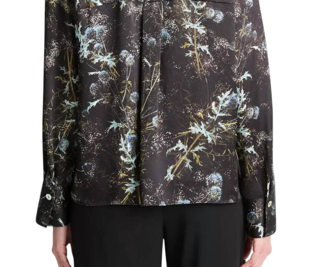 Vince Vince - THISTLE DRAPED COLLAR BLOUSE