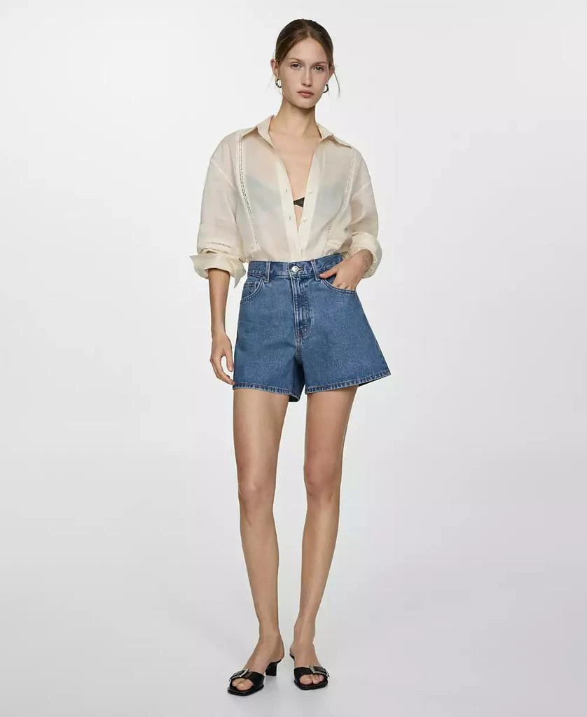 Mango Women's High-Rise Denim Shorts 5
