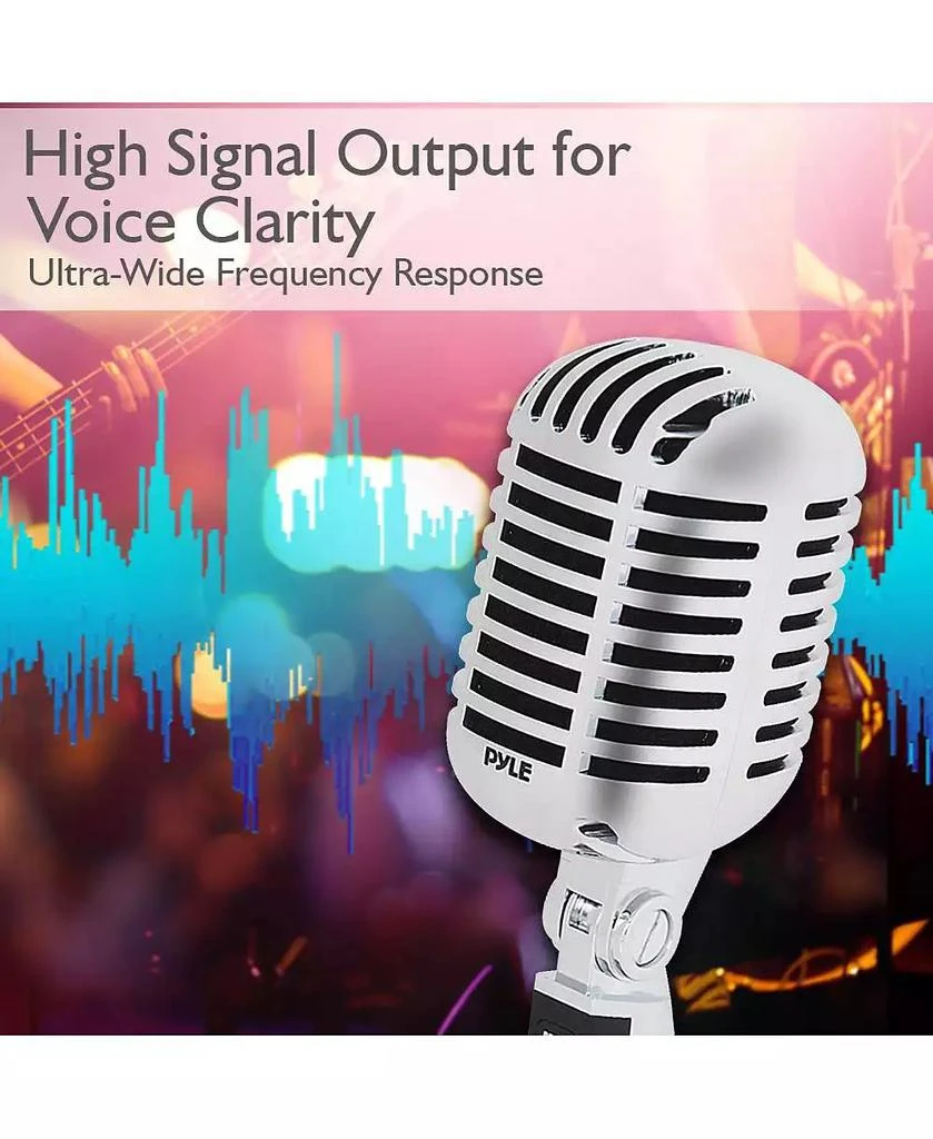 Pyle Classic Retro Dynamic Vocal Microphone – Vintage Style with 16
XLR Cable 2