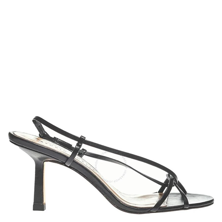 Studio Amelia Open Box - Studio Amelia Black Entwined 70 Leather Slingback Sandals 1