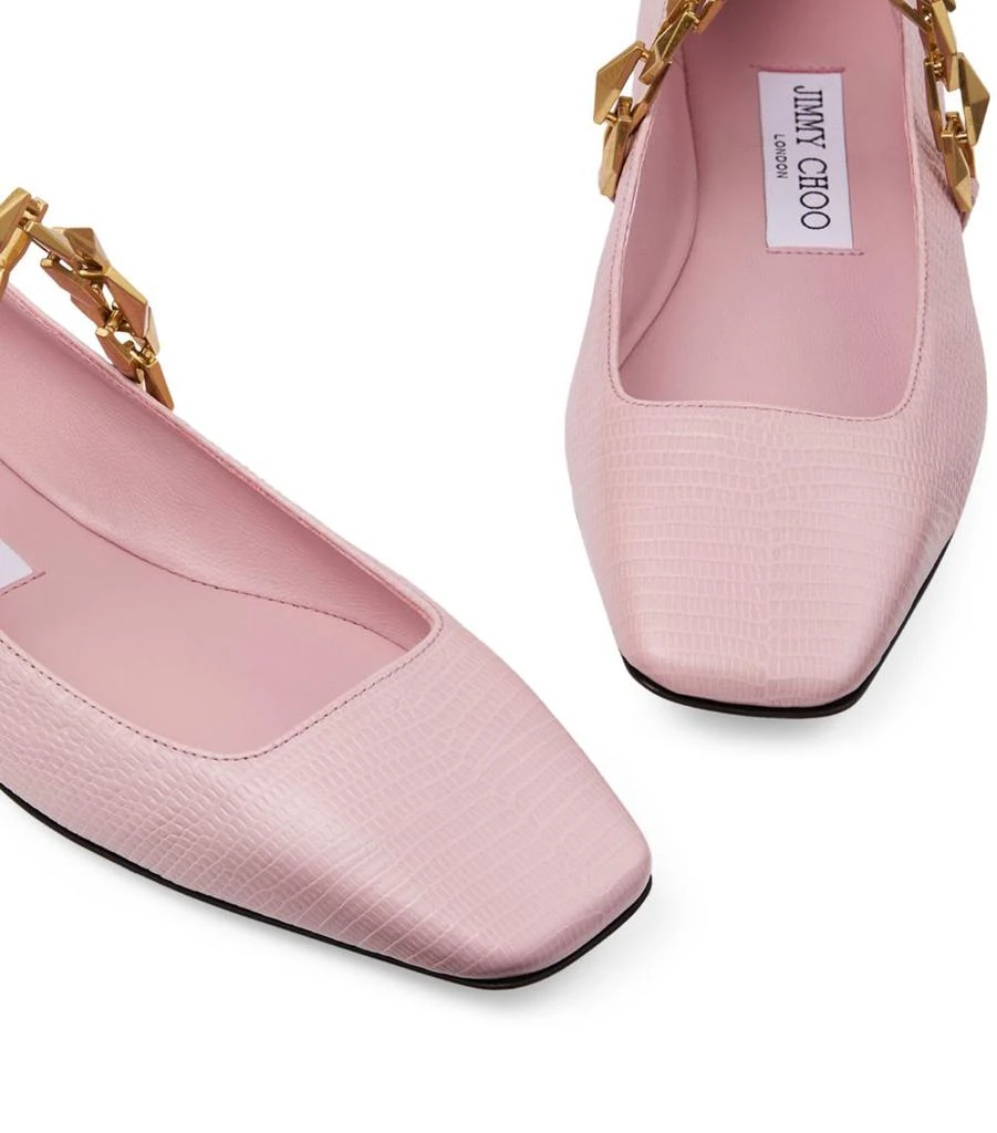 Jimmy Choo Diamond Tilda Leather Ballet Flats 6