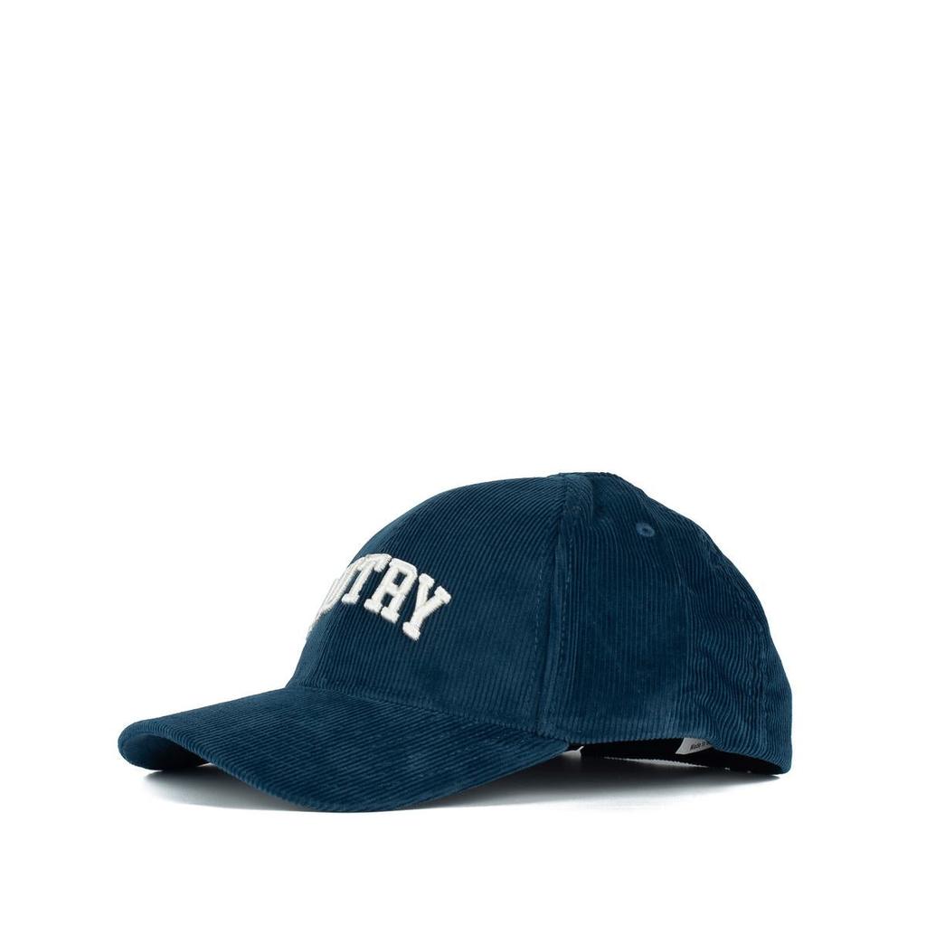 Autry Autry Blue Corduroy Baseball Cap With Embroidery