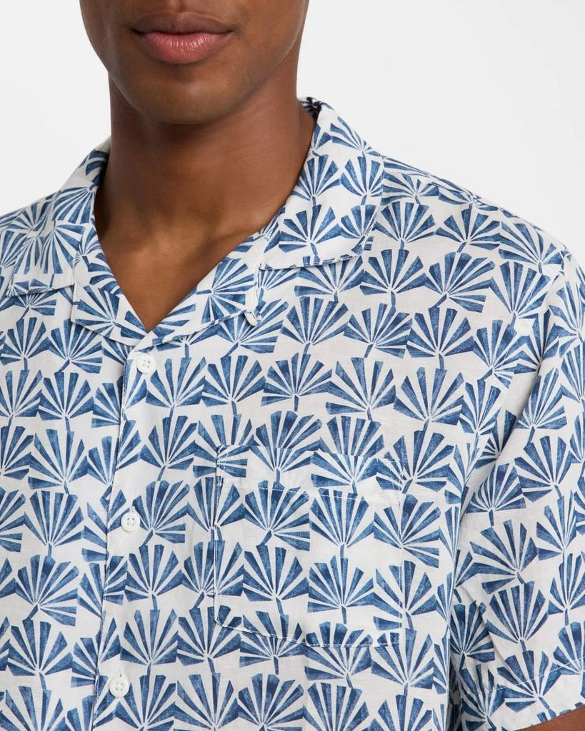 Onia Men's Air Linen Geometric Palms Camp Shirt 5