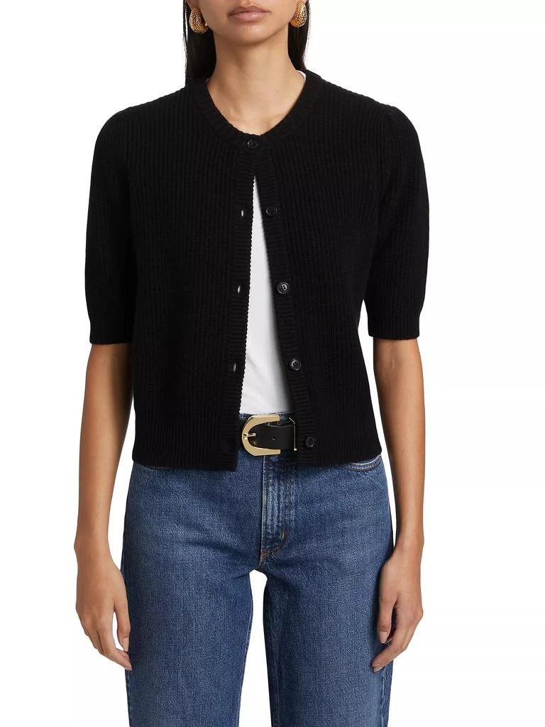 FRAME Shrunken Wool-Cashmere Cardigan 3