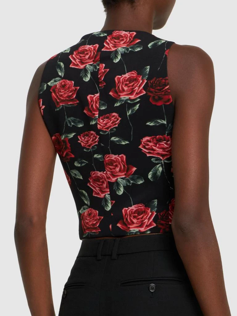 MAGDA BUTRYM Rose Print Jersey Vest 2