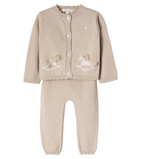 Patachou Baby cotton cardigan and pants set