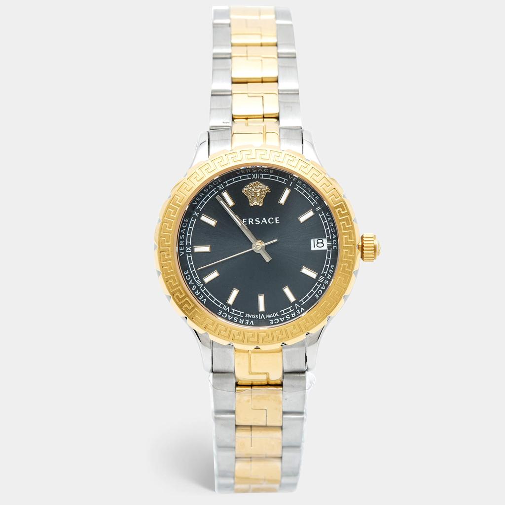 Greca Icon Quartz Green Dial Two-Tone Ladies Watch VEZ600321