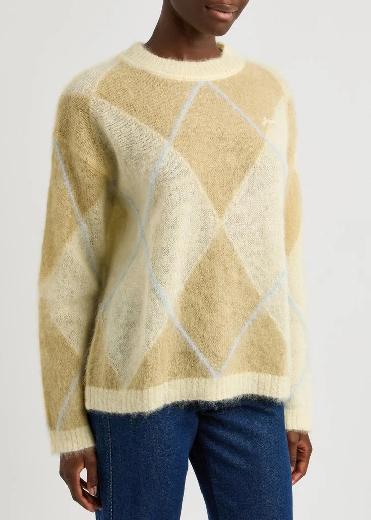 Ganni Argyle-intarsia mohair-blend jumper 2