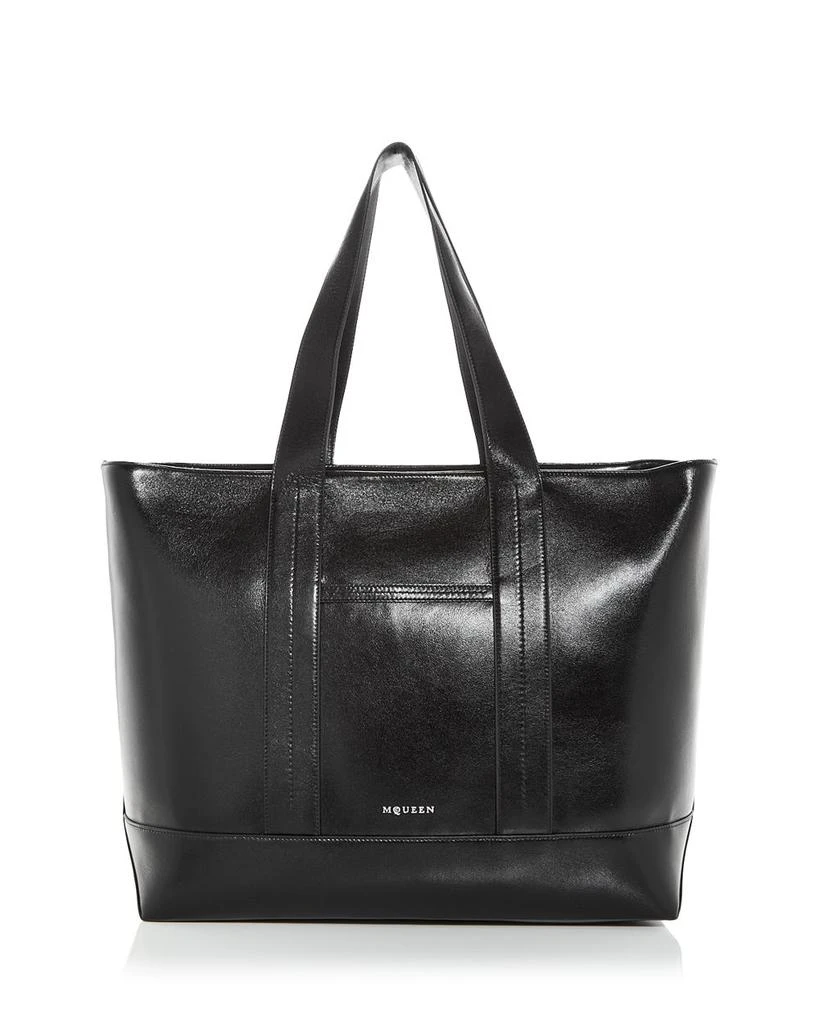 McQueen Leather Shopper Tote 1
