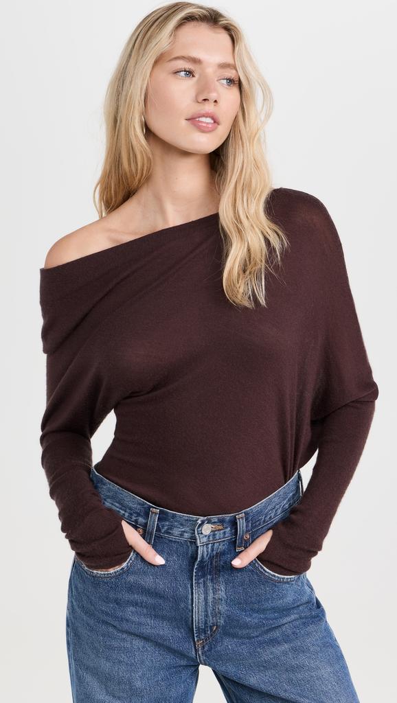 Enza Costa Tissue Cashmere Slouch Sweater