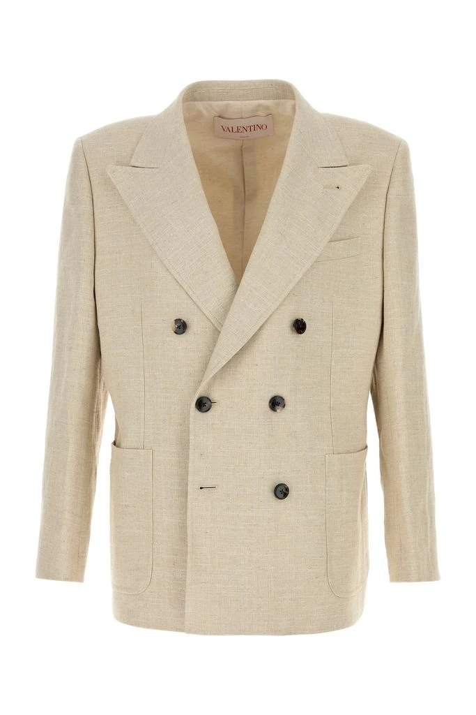Valentino Beige linen blend blazer 1
