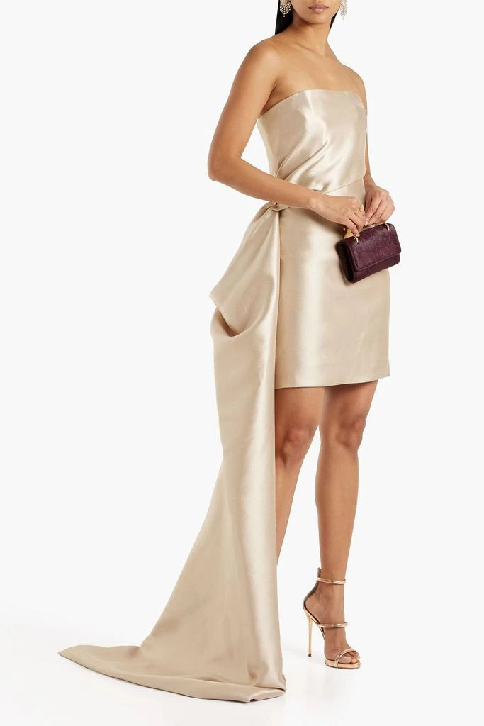 REEM ACRA Draped mikado mini dress 2