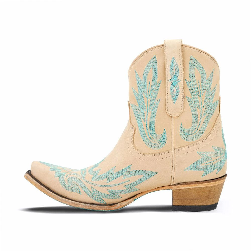 LANE Lexington Embroidered Snip Toe Cowboy Booties 3
