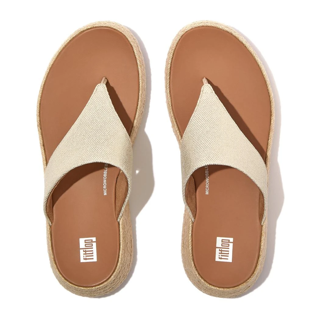 FitFlop F-Mode Espadrille Glitz-Canvas Flatform Toe-Thongs 2