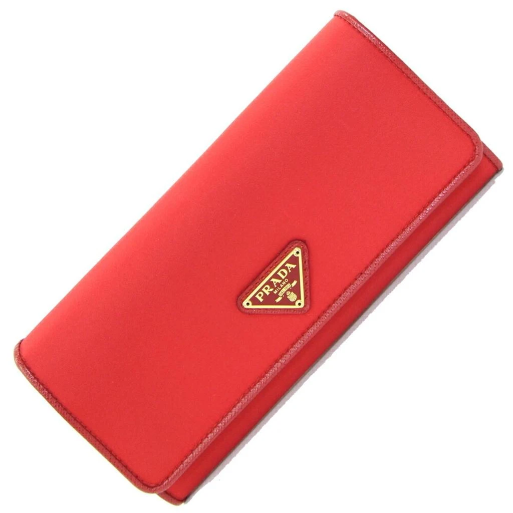 Prada Nylon Leather Long Wallet (Bi-Fold) (Pre-Owned)