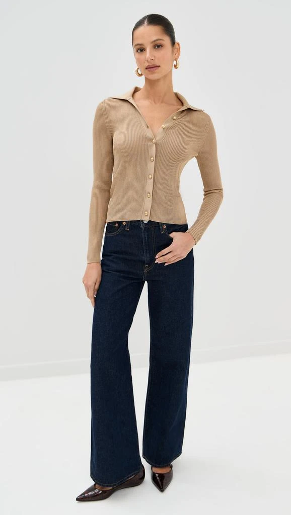 Alice + Olivia Nealie Ribbed Polo 4