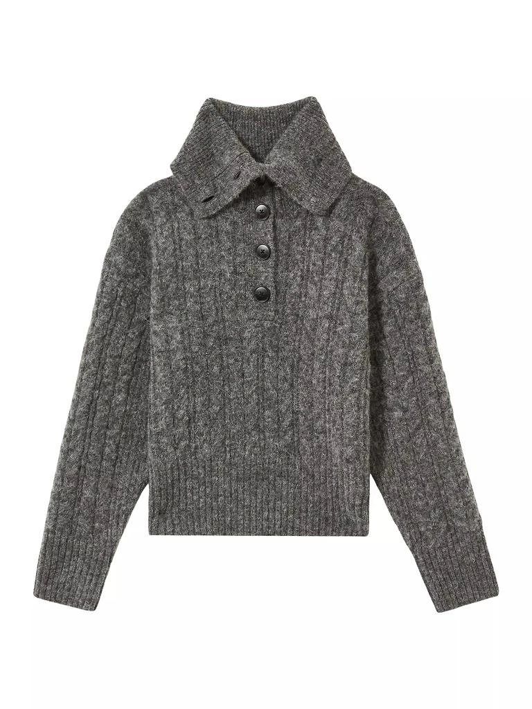 REISS Etta Crop Cable-Knit Sweater 1