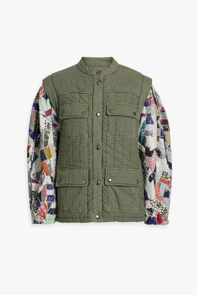 SEA Harlow quilted cotton-twill and patchwork jacket 1