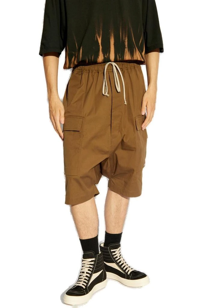Rick Owens Rick Owens Drop-Crotch Drawstring Cargo Shorts 2