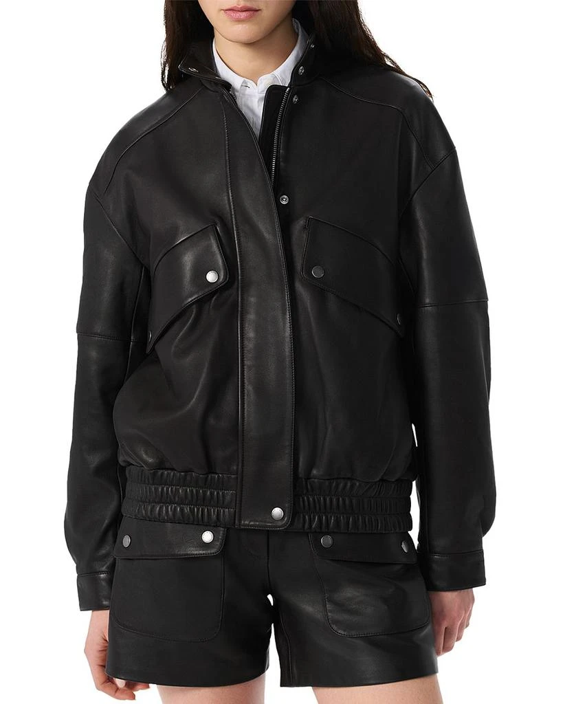 Rag & Bone Aria Leather Bomber Jacket 1