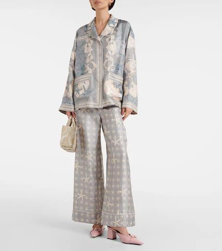 Versace Barocco Sea oversized silk twill shirt 2