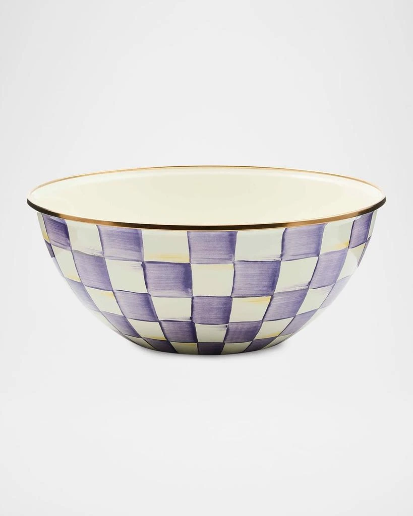 MacKenzie-Childs Violet Check Large Everyday Bowl