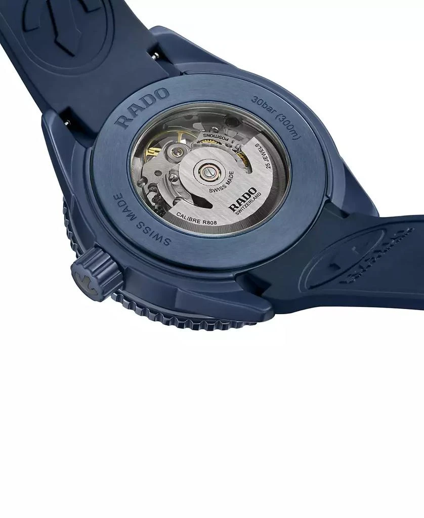 Rado Men's Swiss Automatic Captain Cook Navy Blue Rubber Strap Watch 43mm 4