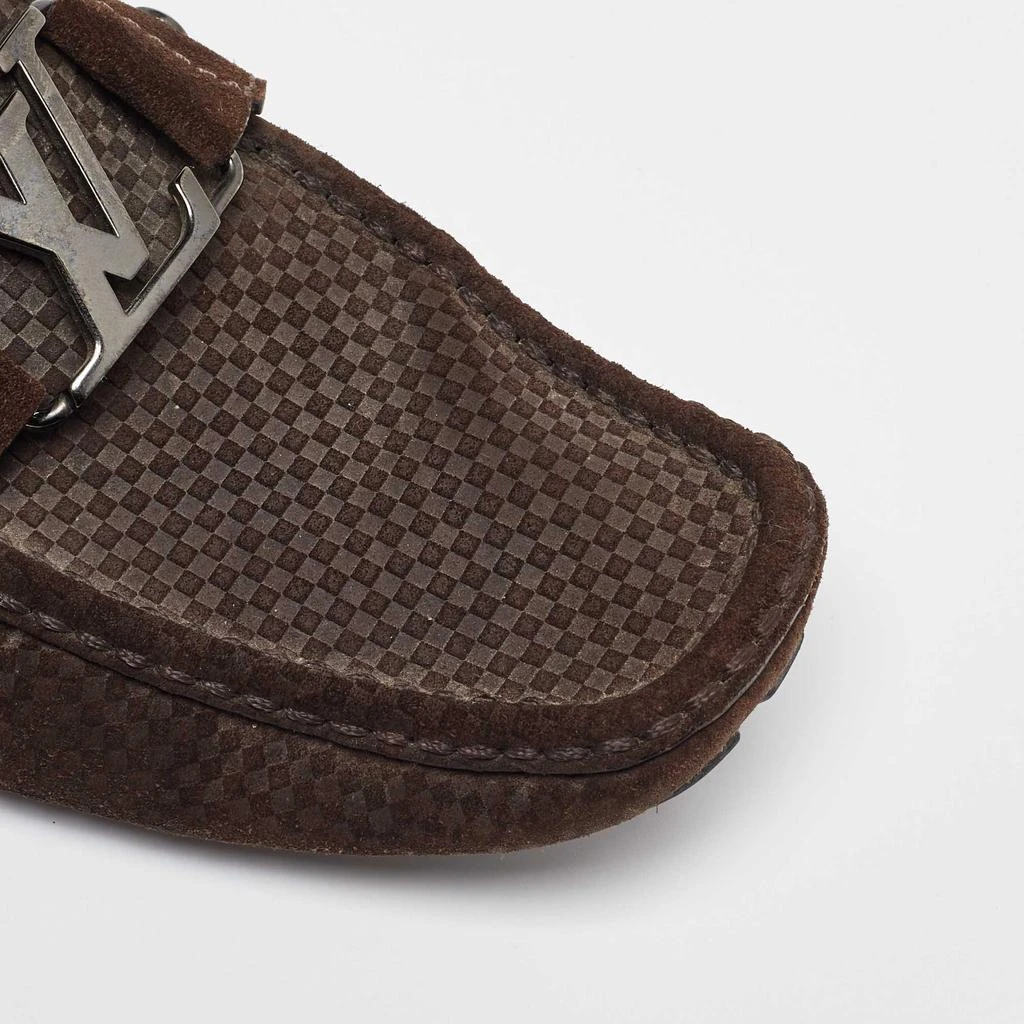 Louis Vuitton Louis Vuitton Brown Suede Monte Carlo Slip On Loafers Size 40 8