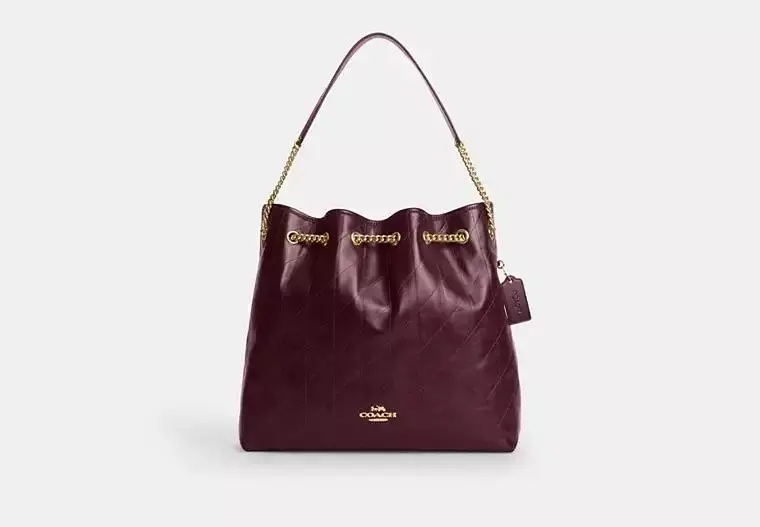 Coach Evelyn Large Shoulder Bag With Quilting