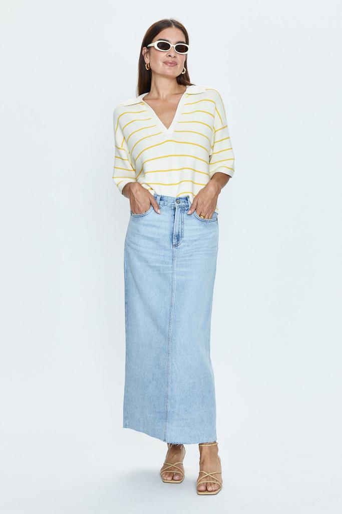 Pistola Denim Raye Maxi Skirt - Jardin