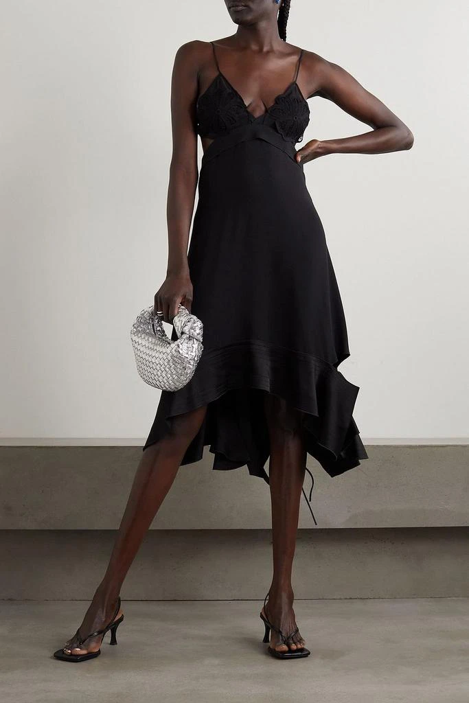 Victoria Beckham Open-back cutout crepe midi dress 2