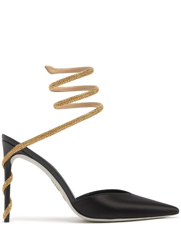Rene Caovilla 105mm Embellished Satin Pumps 1