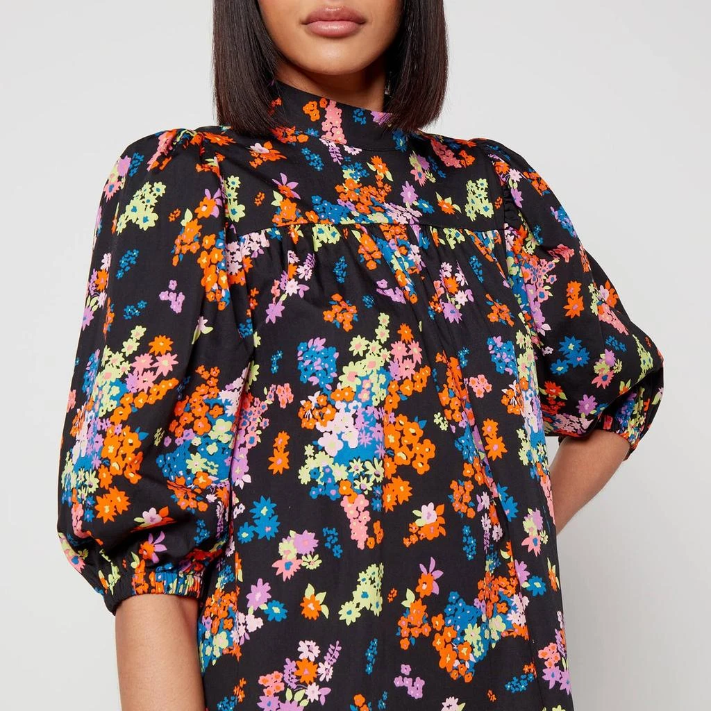 Aligne Aligne Glossy Floral-Print Cotton Mini Dress 4