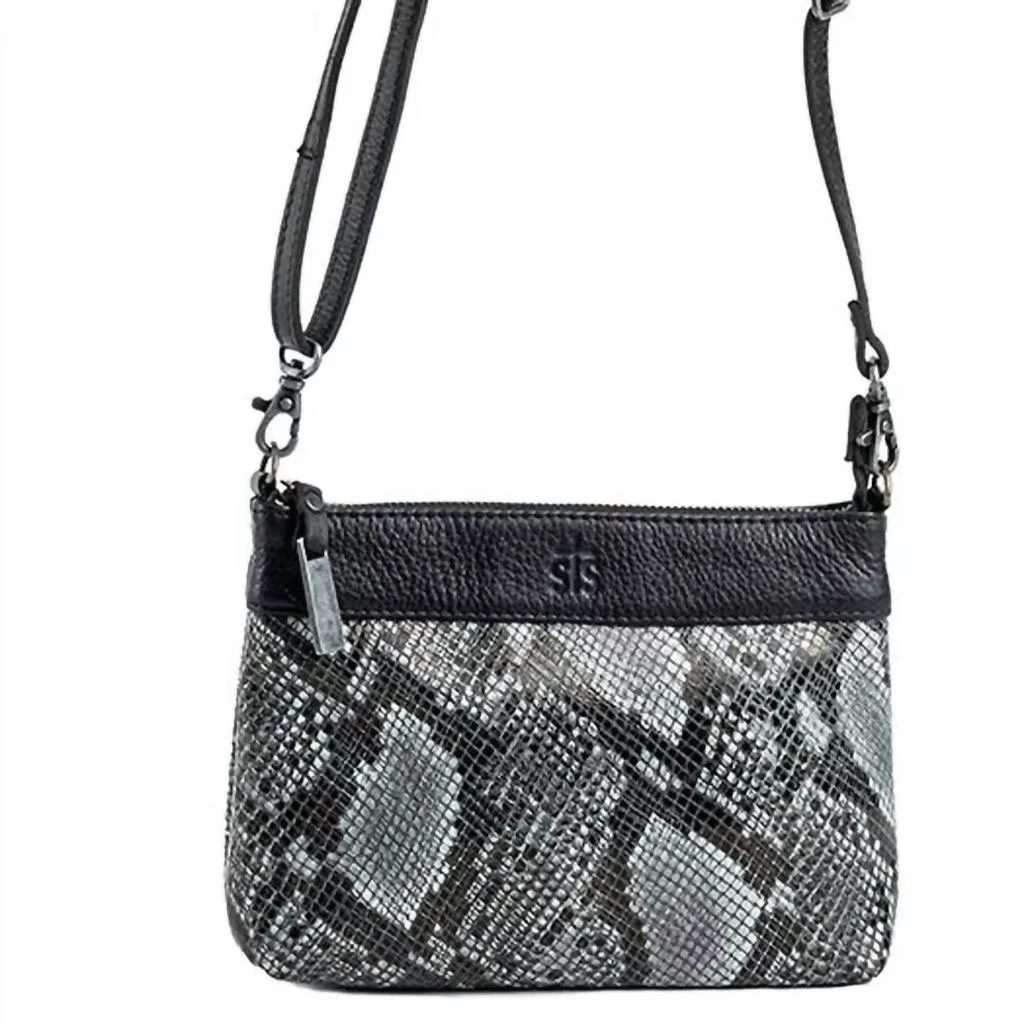 STS Ranchwear Women's Grace Crossbody Bag In Python Black 2