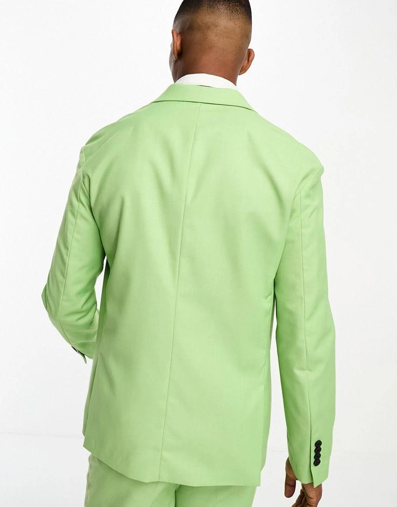 Devils Advocate Devils Advocate green oversized double breasted notch lapel suit jacket 5