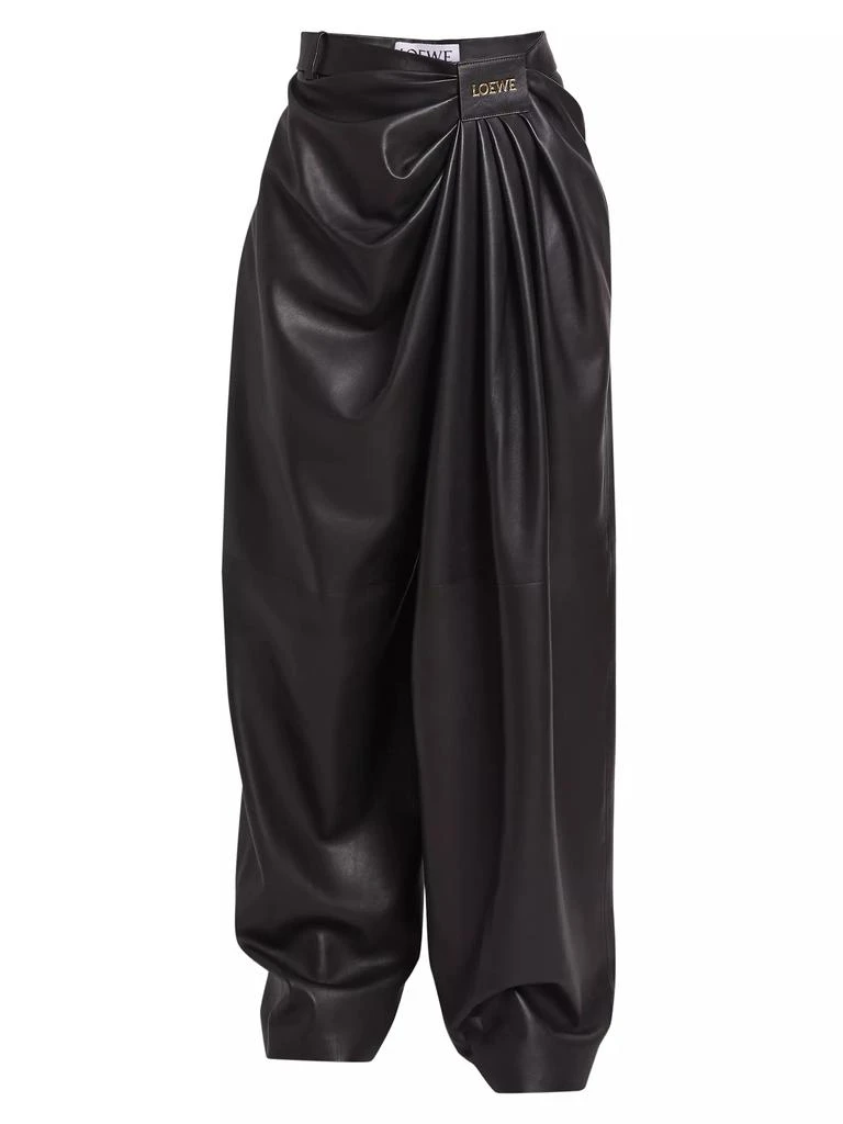 Loewe Draped Leather Trousers 1