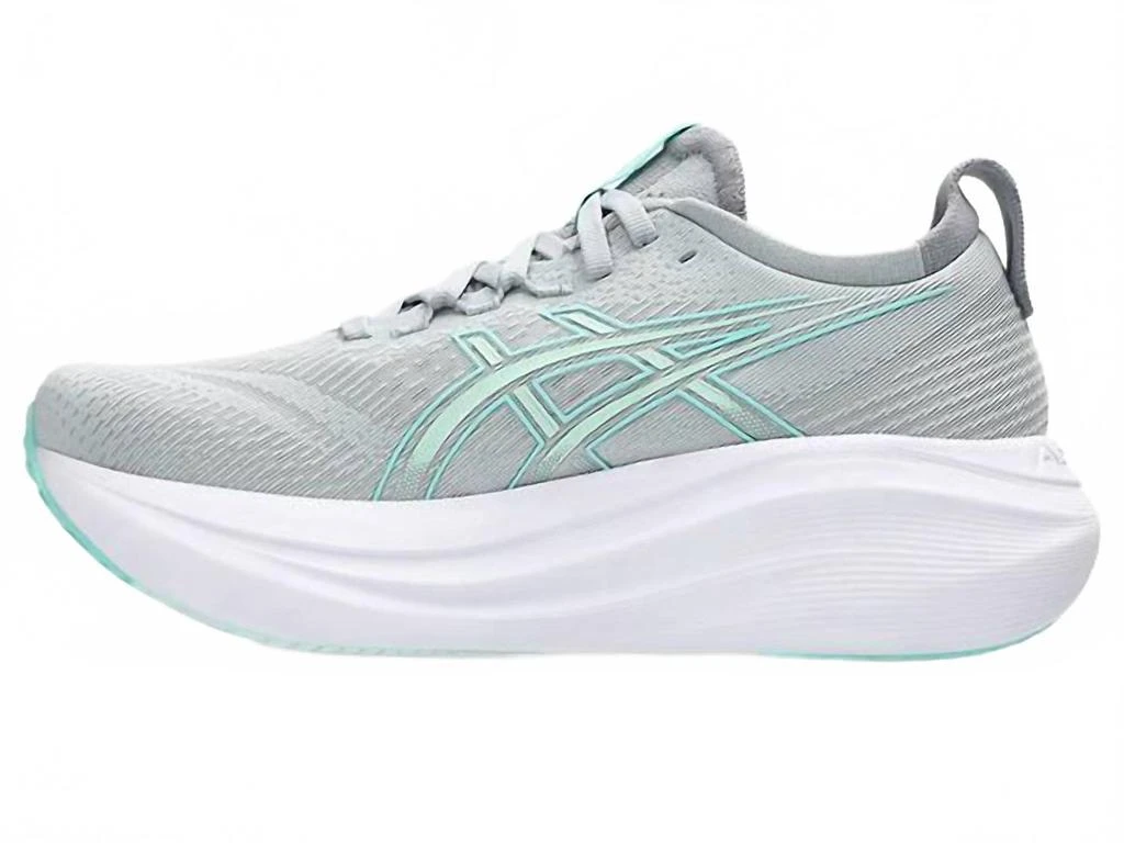Asics Women
s Gel Nimbus 27 Shoe - Standard In Piedmont Grey/illuminate Mint 2
