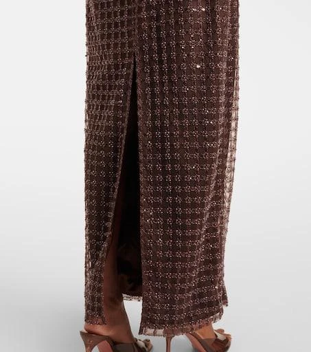 ROTATE Birger Christensen Beaded strapless maxi dress 5
