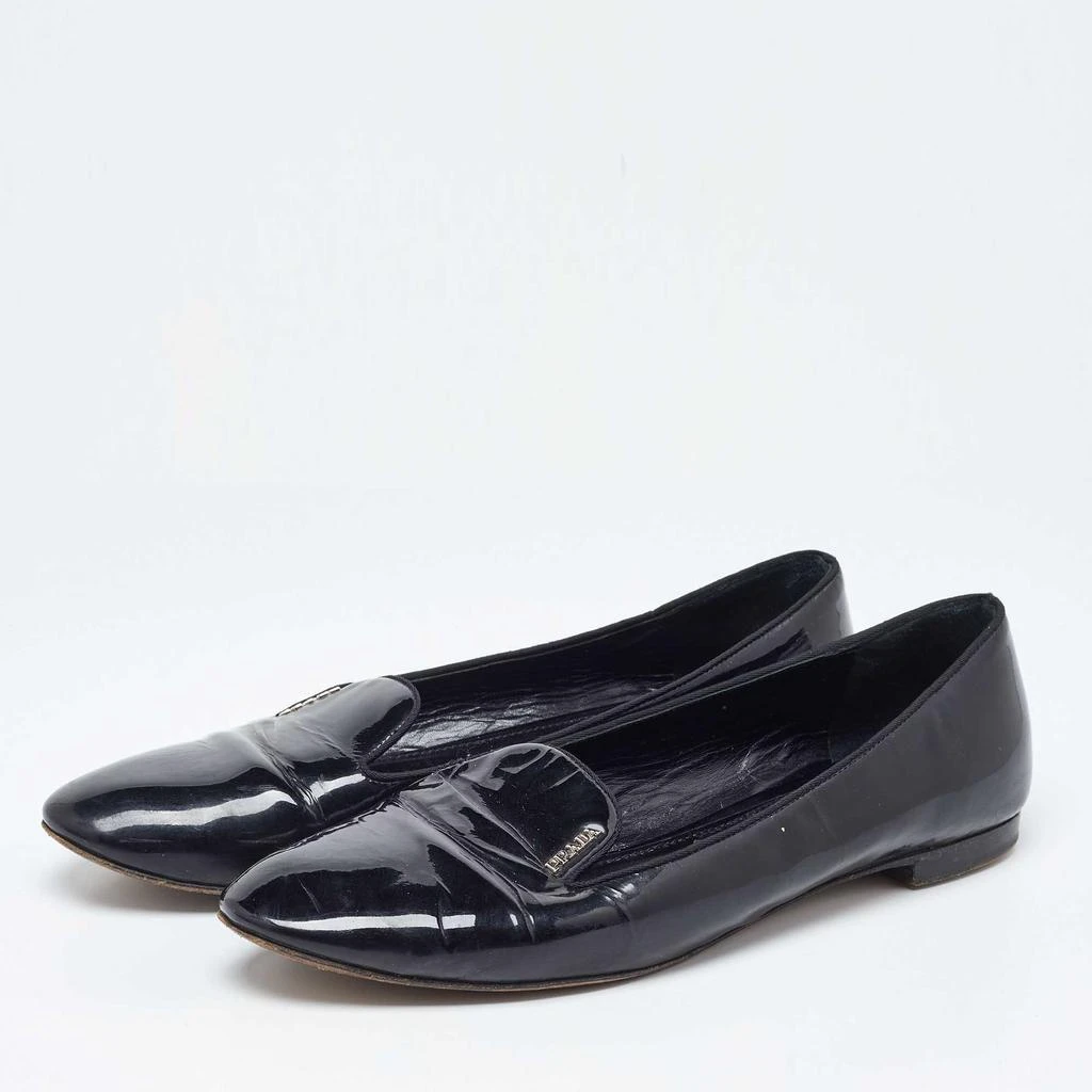 Prada Prada Black Patent Leather Smoking Slippers Size 41 2