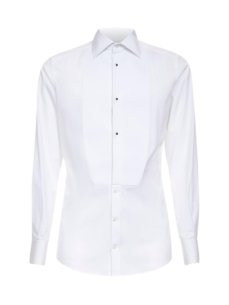 Dolce & Gabbana DOLCE & GABBANA | White cotton poplin Gold tuxedo shirt | Man | 38