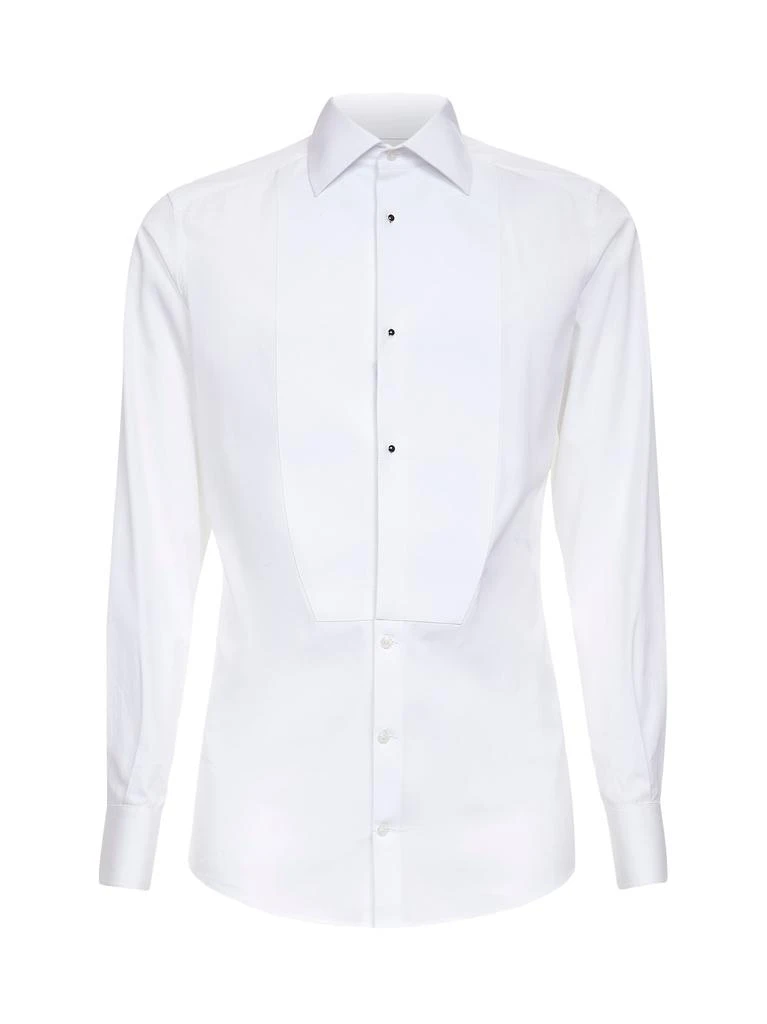 Dolce & Gabbana DOLCE & GABBANA | White cotton poplin Gold tuxedo shirt | Man | 38 1