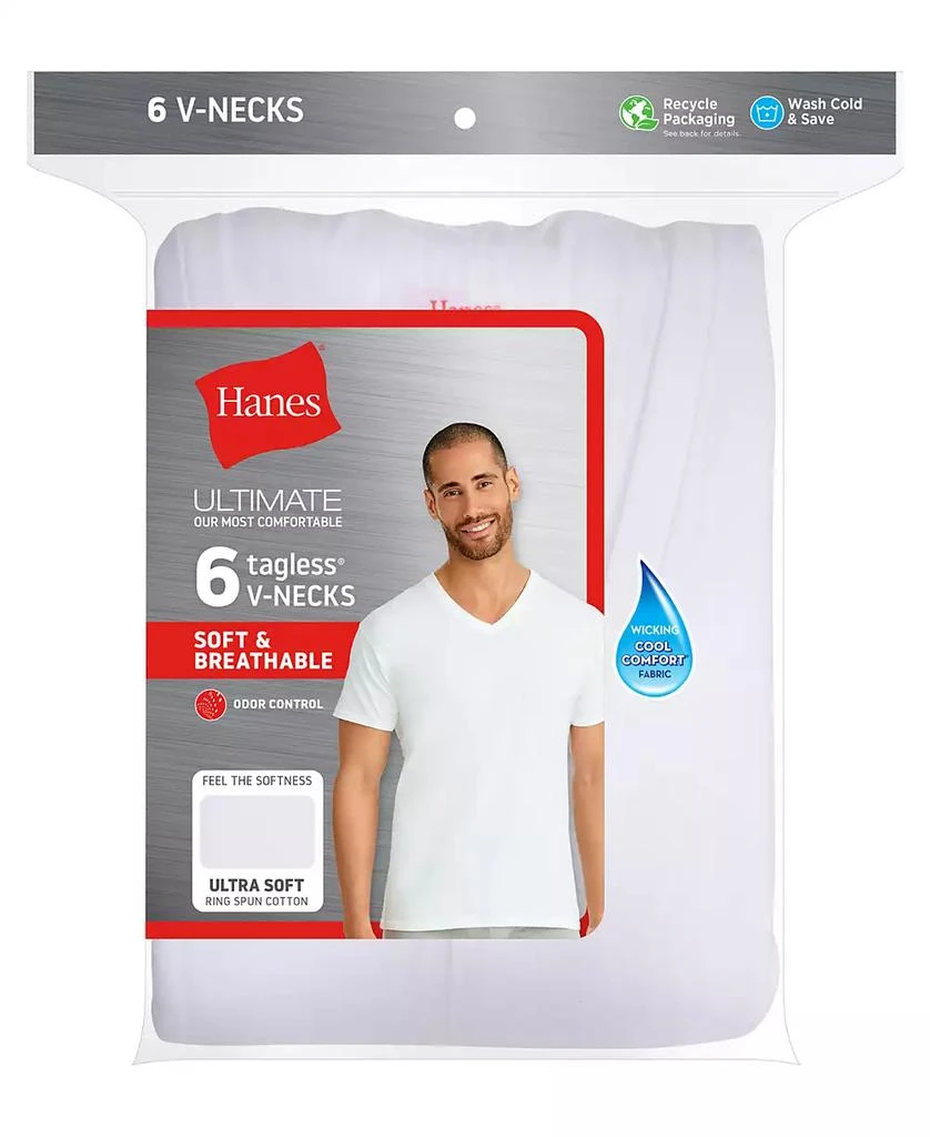 Hanes Men's Ultimate 6pk. V-Neck Undershirts 3