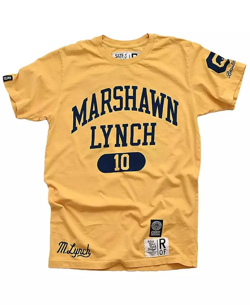 Roots of Fight Men's Marshawn Lynch Gold Cal Bears Name Number T-Shirt 4
