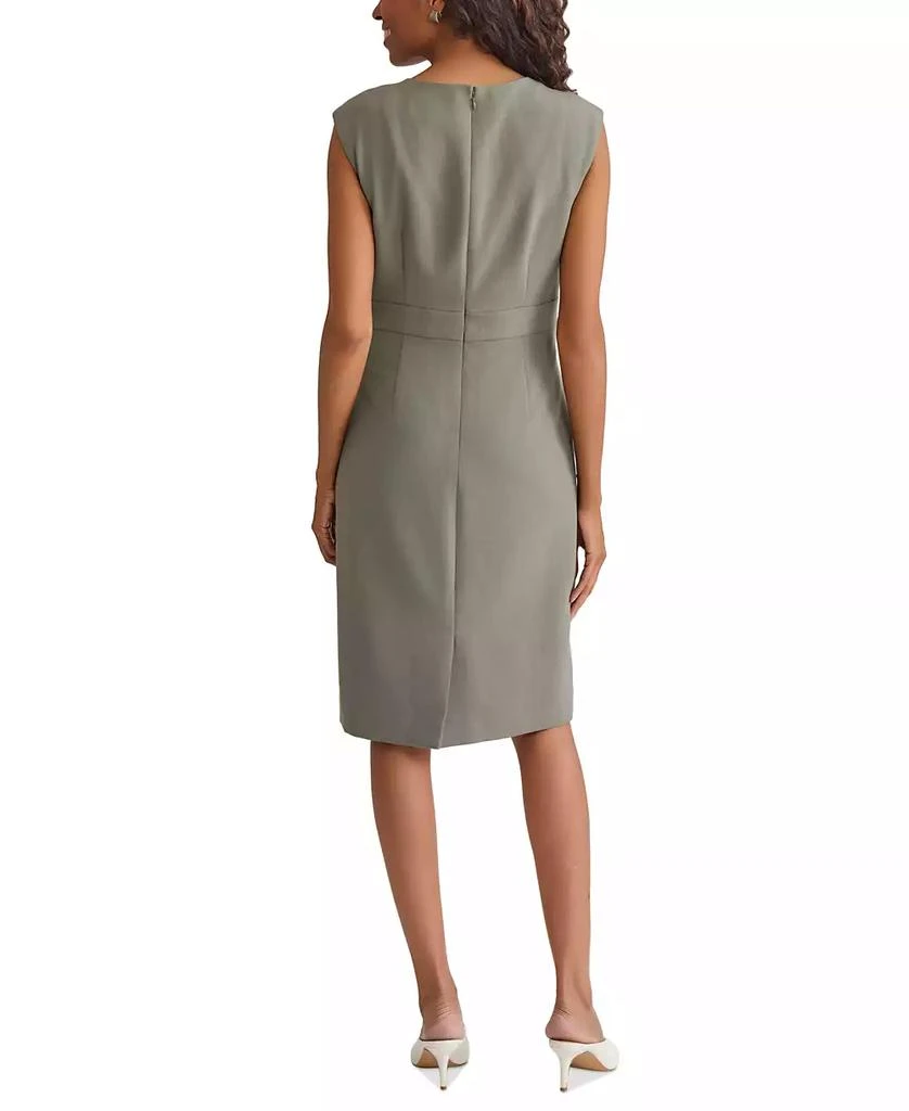 Kasper Women's Crewneck Sleeveless Sheath Dress, Regular & Petite 5