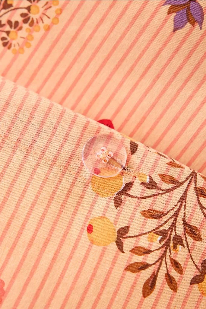 Urban Outfitters Aria Woodblock Floral Patterned Duvet Cover Set 4