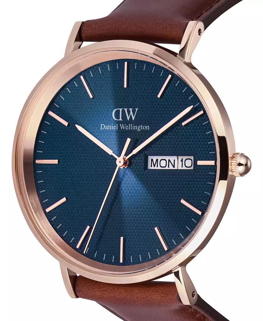 Daniel Wellington Men's Analog Brown Leather Watch, 40mm
