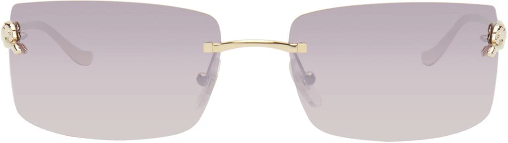 Cartier Gold 'Panthère de Cartier' Sunglasses 1
