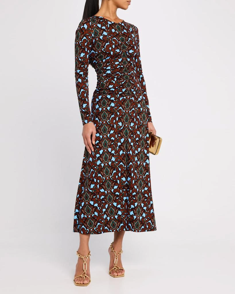 Cara Cara Maisy Long-Sleeve Floral Ruched Midi Dress 4